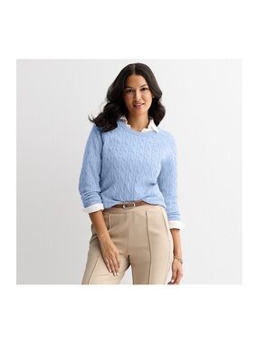 Women’s Croft&Barrow extra soft cable crew neck sweater